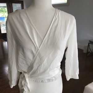 White blouse with tie